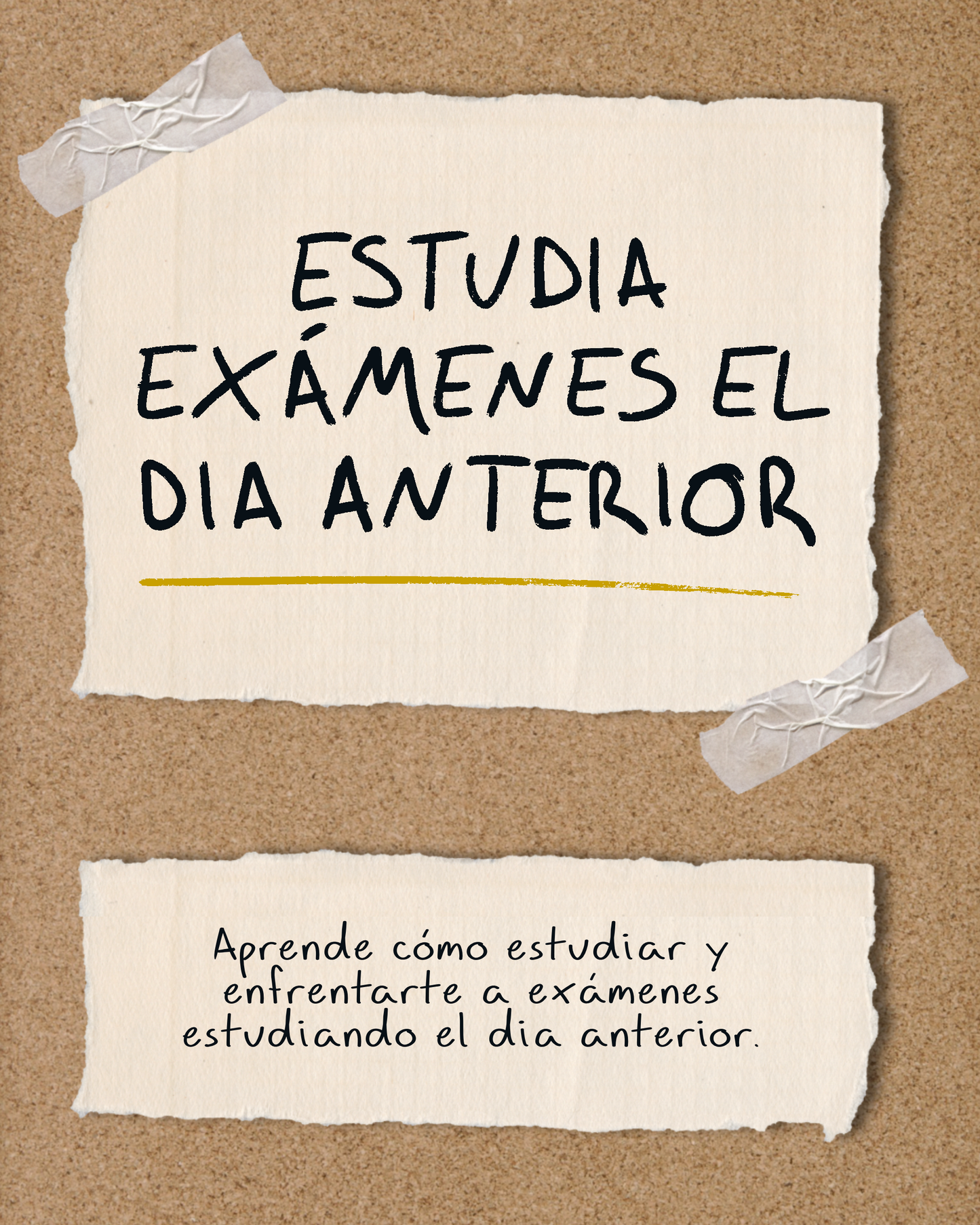 Estudia examenes el dia anterior